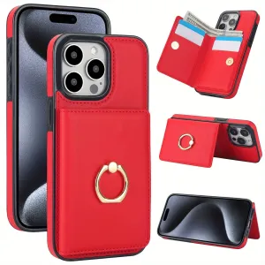 iPhone Wallet Case with Card Holder & Kickstand
