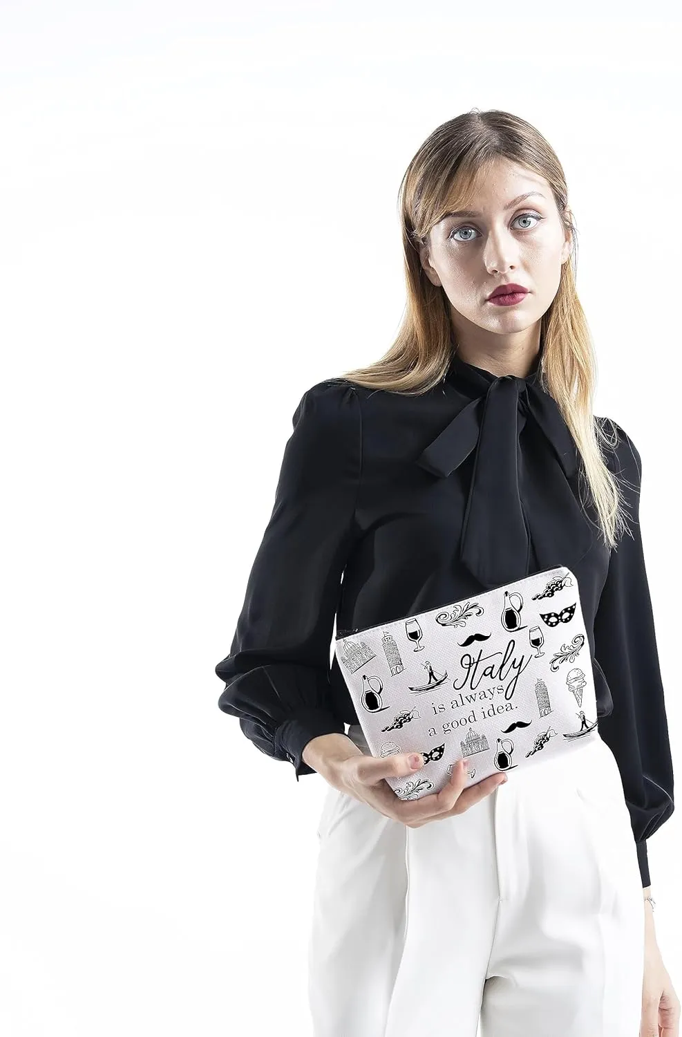 Italy Travel Gift Italy Is Always A Good Idea Bag Gift For Italy Traveller Zipper Pouch Makeup Bag (Italy)