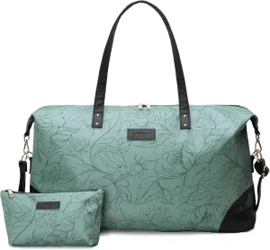 Jadyn Luna Women's Weekender Bag and Travel Duffel, Large 37 Liter Capacity (Sage Flora)