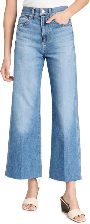 Jean Women's Taylor Cropped High Rise Wide Jeans, Enough Said, Blue, 24