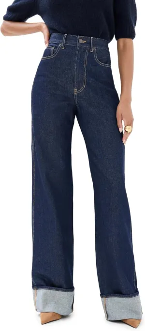 Jean Women's Taylor High Rise Wide Leg Jeans, Indigo Rinse, Blue, 26