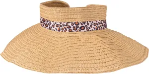 Jessica Simpson Women's Packable Straw Visor Hat