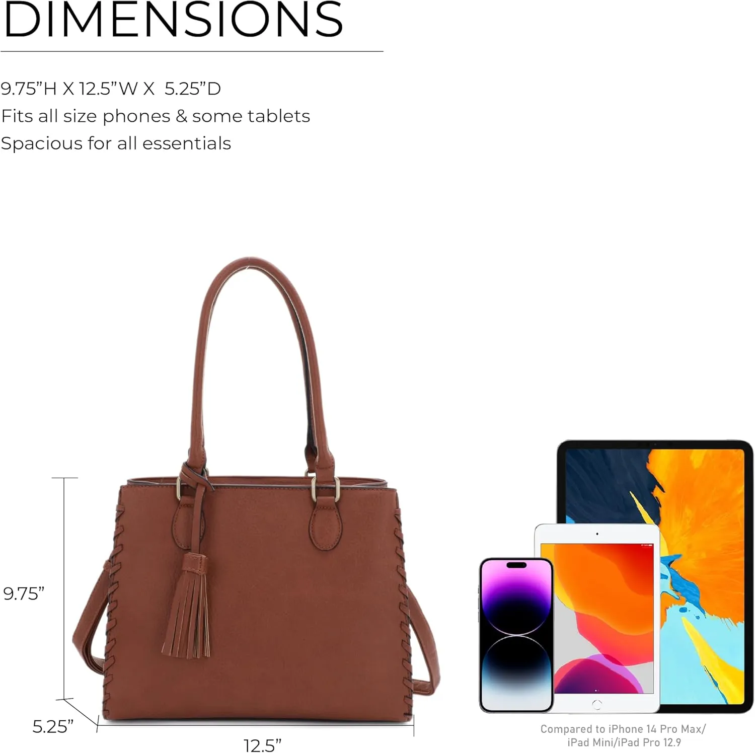 JESSIE & JAMES | Lioness Concealed Carry Satchel Bag with Tassel, Top Handle Purse with Crossbody Shoulder Strap
