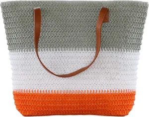 JNF Large Colorful Beach Bags for Women Straw Beach Tote bag Rattan Woven Crochet Beach Bags Boho Beach Towels Bag Set