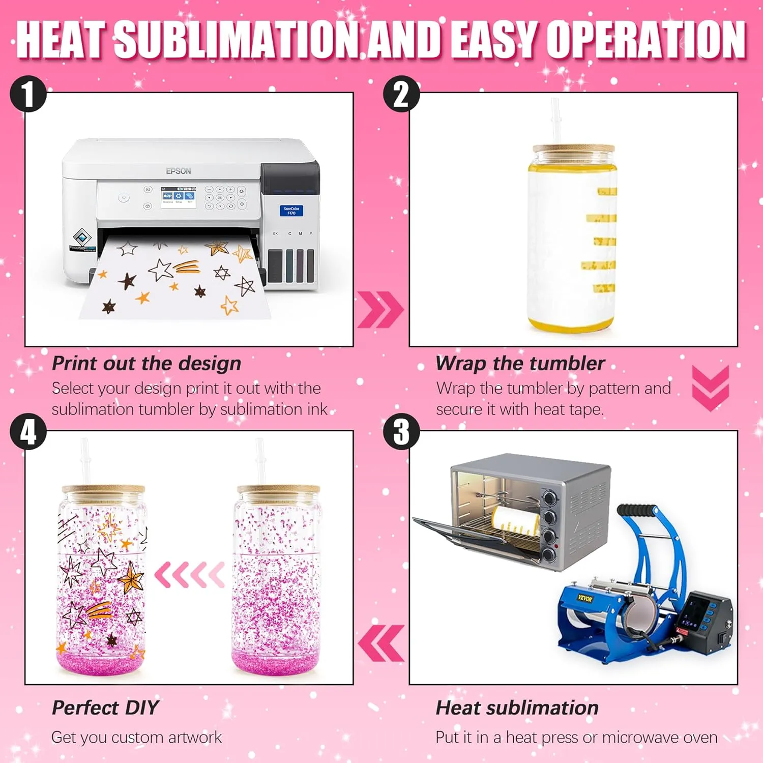Joyclub 8 Pack Sublimation Snow Globe Tumbler Pre Drilled Beer Can Shaped, 16oz Double Wall Sublimation Glass Cups with Lids and Straws for Snow Globe Glitter DIY Smoothie Soda Boba Tea Cocktail