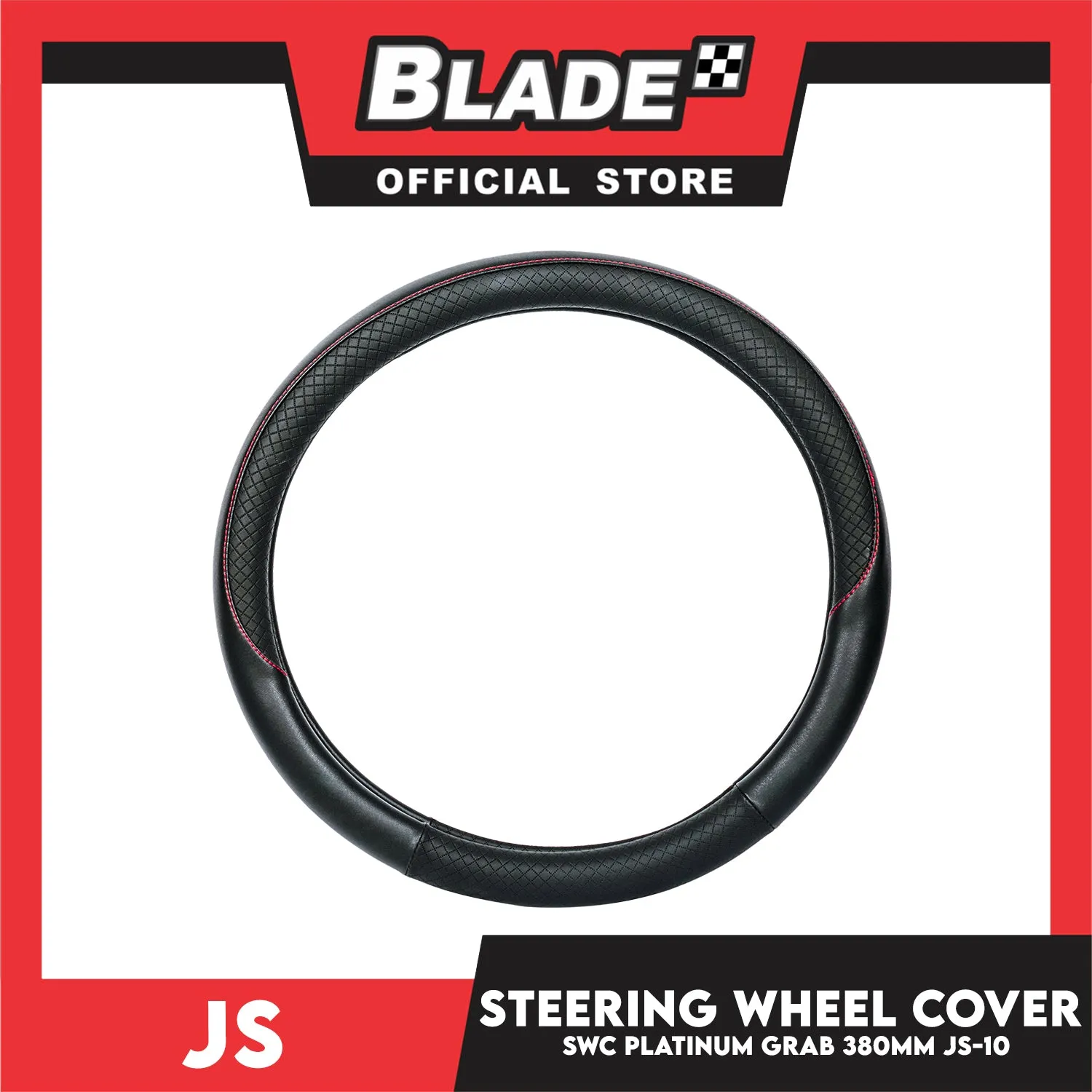 JS Steering Wheel Cover SWC Style And Premium Platinum Grab 380mm JS-10 Universal Fit for Suv's, Vans, Cars and Trucks