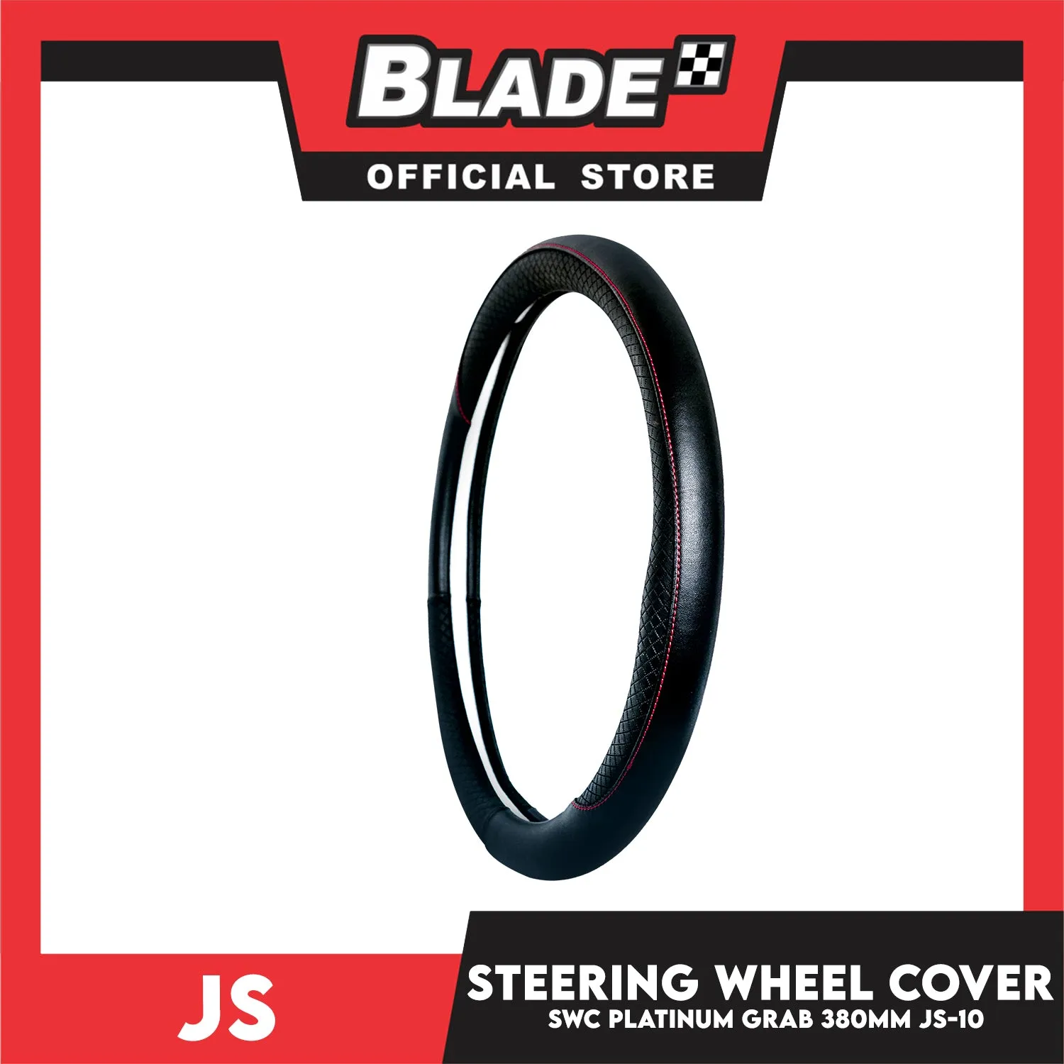 JS Steering Wheel Cover SWC Style And Premium Platinum Grab 380mm JS-10 Universal Fit for Suv's, Vans, Cars and Trucks