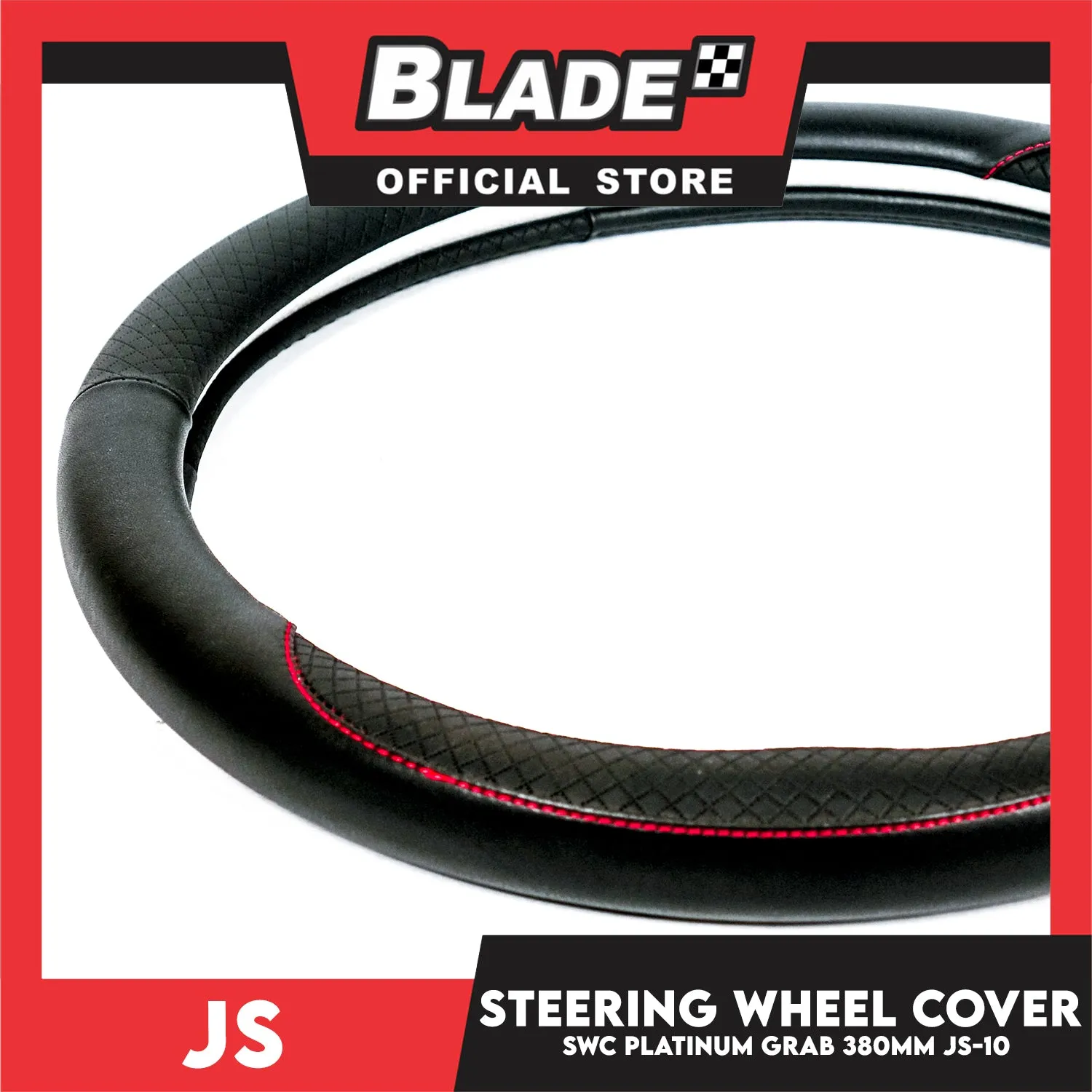 JS Steering Wheel Cover SWC Style And Premium Platinum Grab 380mm JS-10 Universal Fit for Suv's, Vans, Cars and Trucks
