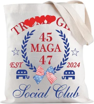 JXGZSO Voting 2024 Shoulder Bag T Girl Est 2024 Social Club Tote Bag T 2024 Supporters Gift T Election Merch