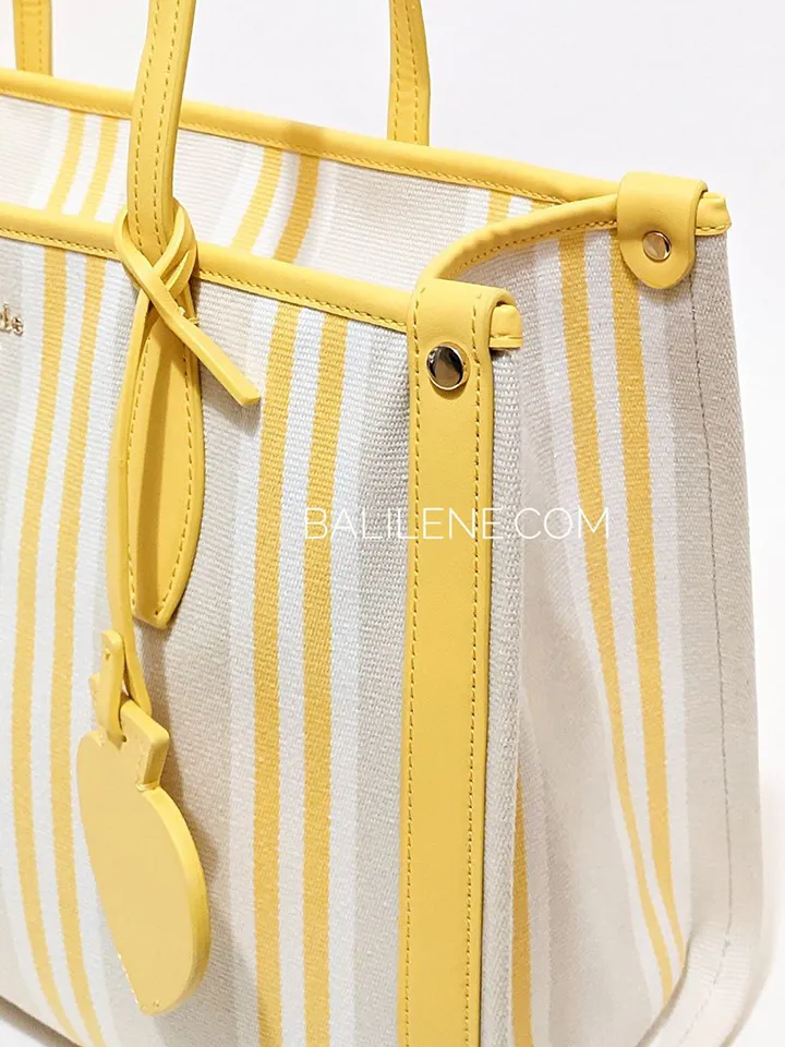 Kate Spade Market Stripe Canvas Medium Tote Morning Light Multi