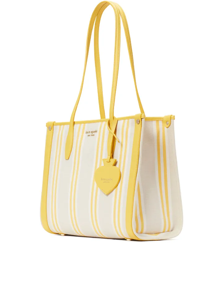 Kate Spade Market Stripe Canvas Medium Tote Morning Light Multi