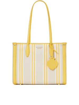 Kate Spade Market Stripe Canvas Medium Tote Morning Light Multi