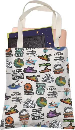 Kayaker Water Sport Gift Idea Kayaking Makes Me Wet Tote Bag Kayaking Lover Outdoor Sport Shopping Bag