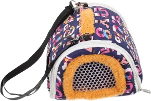 KESYOO Portable Hamster Carrier Bag with Mesh Window Breathable Travel Pouch for Animals Like Guinea Pigs Mice and Ferrets Durable Canvas Material for Outings and Picnics