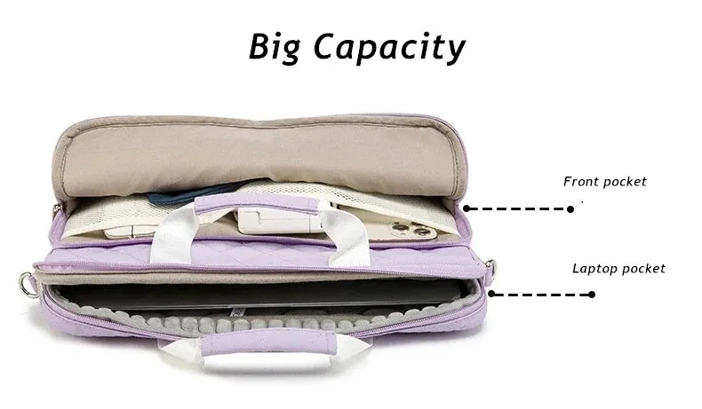 Kinmac 360° Super shockproof  15.6 Inch Laptop Shoulder Bag ( Eva Bubble protection, Waterproof Fabric, Luggage Strap, Extra Pockets) -Black