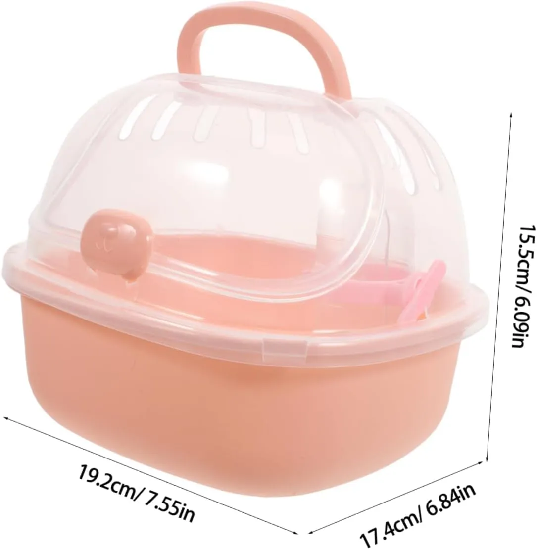 Kisangel Hamster Travel Container Lightweight Outdoor Carrier for Small Pets Breathable Case with Water Bottle Design for Convenient Feeding for Hiking Shopping and Travel