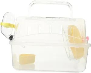 Kisangel Travel-Friendly Hamster Cage Lightweight Sturdy Carrier Roof for Hamsters Guinea Pigs