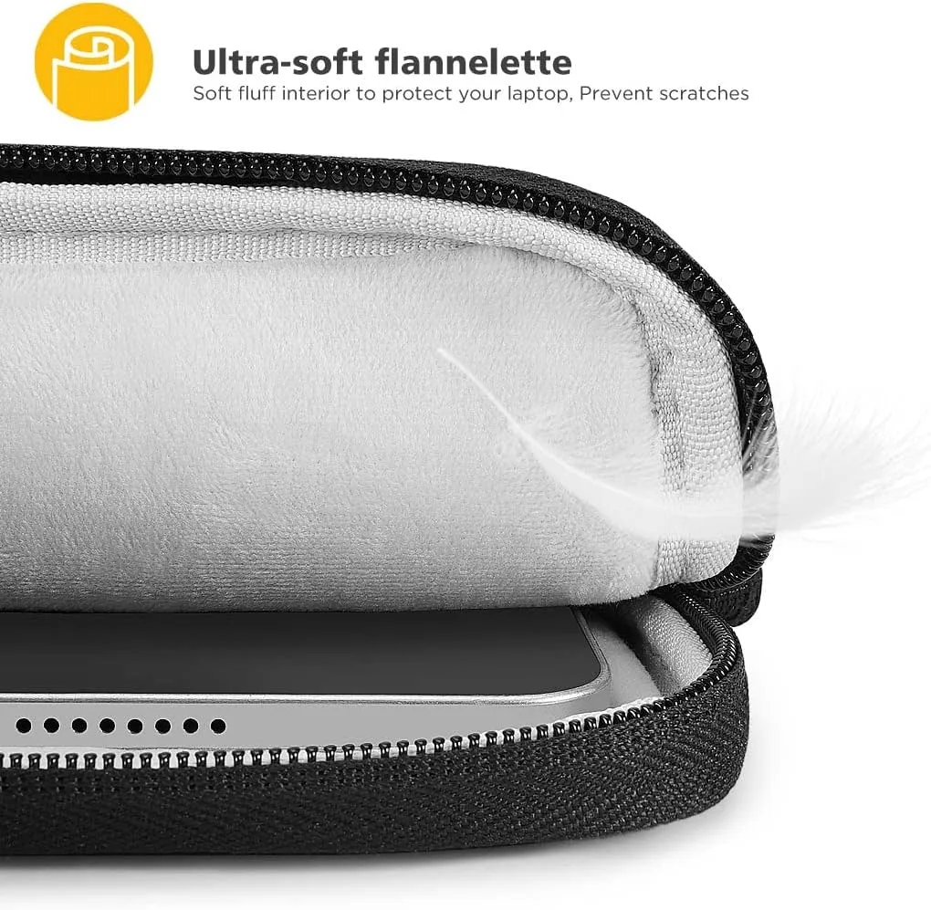 KIZUNA 10 Inch Tablet Sleeve Messenger Laptop Bag - Water Resistant for 9.7-11" iPad Pro/Surface Go 3/10.5" Galaxy Tab A, Black