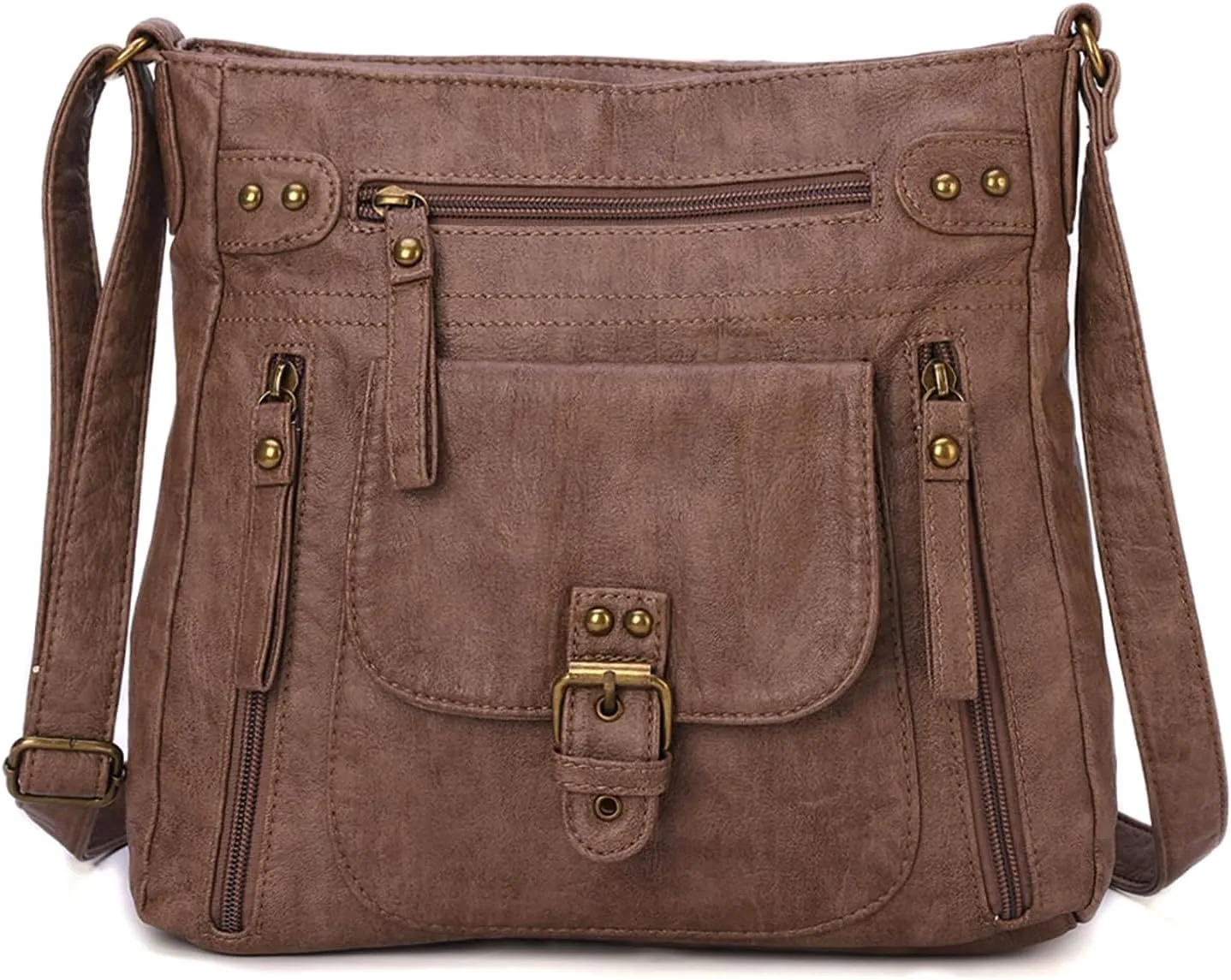 KL928 Crossbody Bags for Women, Multi Pocket Shoulder Bags, Medium PU Leather Cross Body Purses