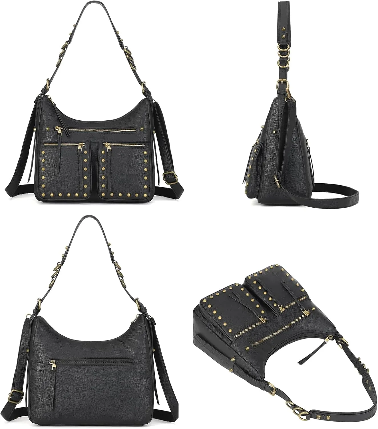 KL928 Large Hobo Shoulder Bag for Women Soft Faux Leather Handbags Fashion Tote Purse Adjustable Strap