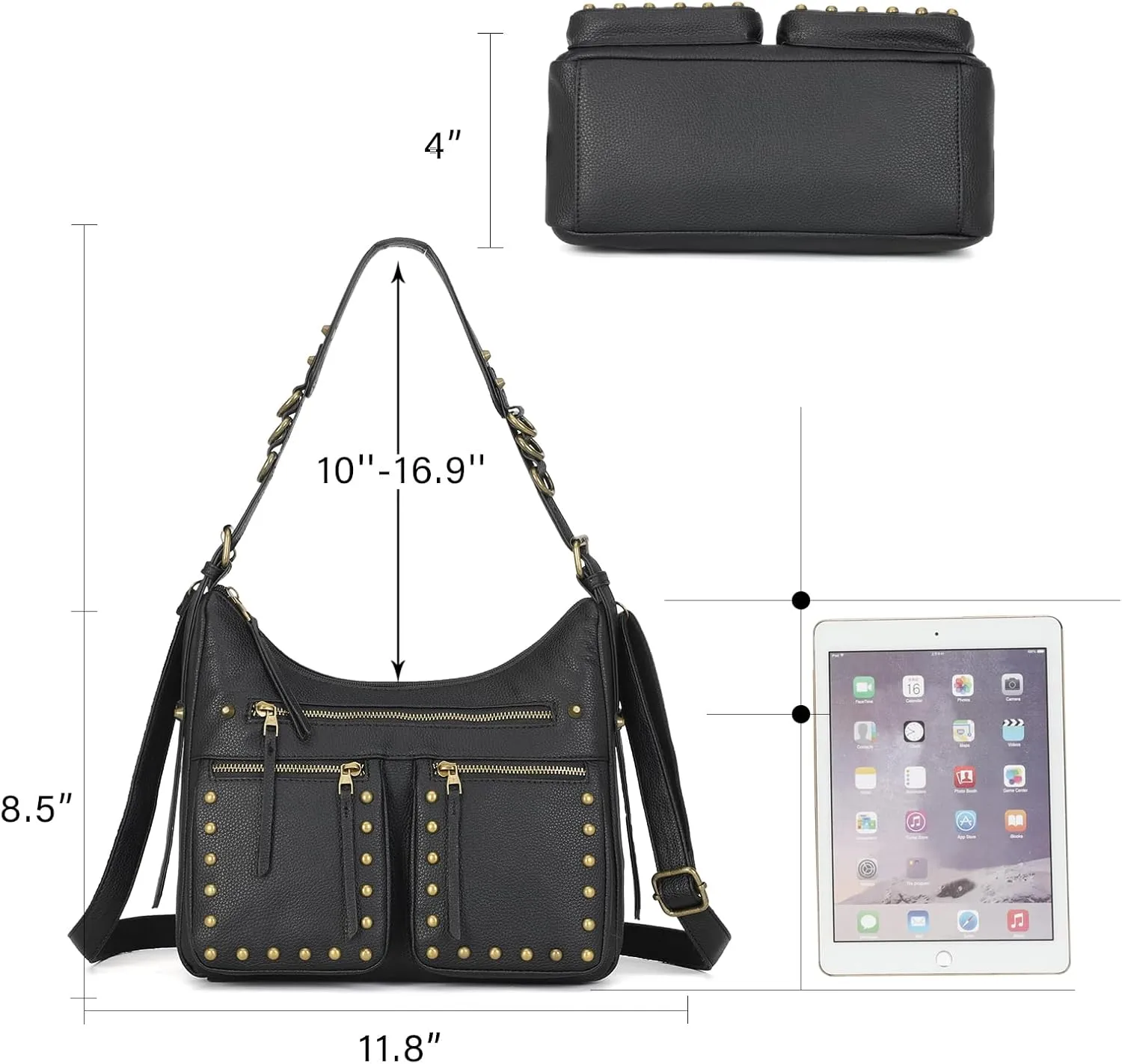 KL928 Large Hobo Shoulder Bag for Women Soft Faux Leather Handbags Fashion Tote Purse Adjustable Strap