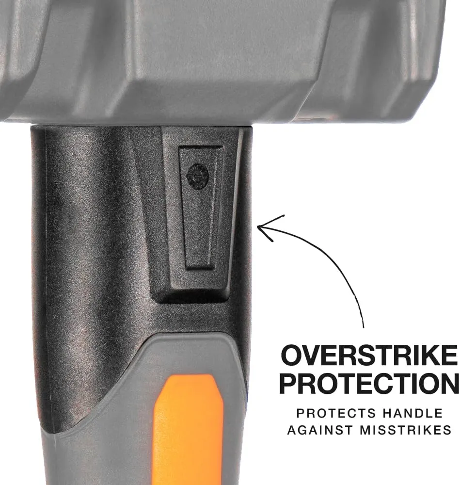 Klein Tools H80694 Sledgehammer, 4-Pound Engineering Hammer with Fiberglass Handle, Shock-Resistant Design for Striking and Demolition, Includes Lanyard Hole