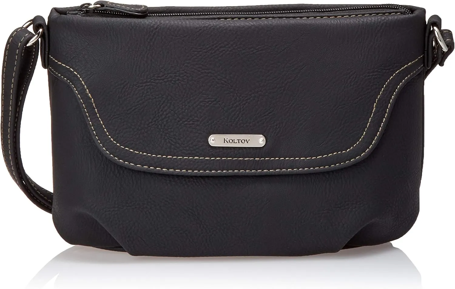 Koltov womens Ruby crossbody handbag, Black, One Size US