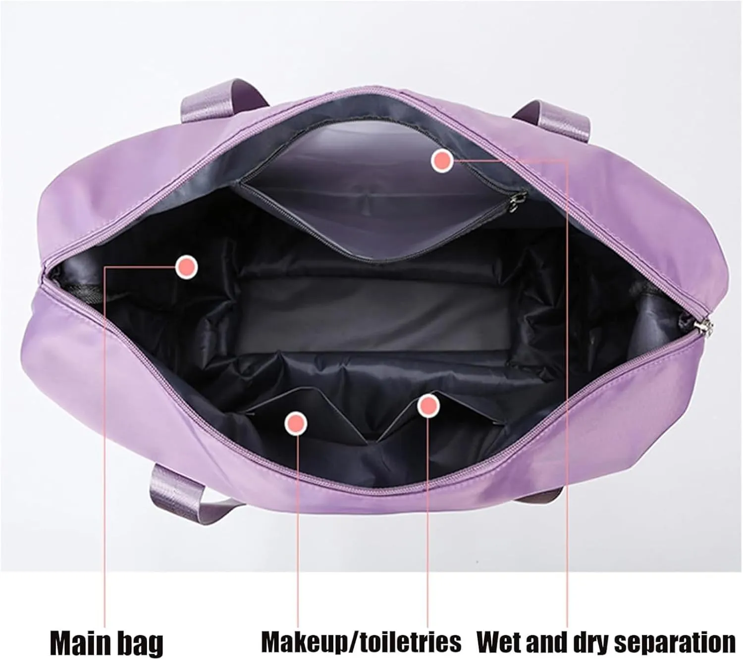 Kulken Travel Bag with Wheels, 2025 New Large Capacity Travel Bag Expandable Foldable, Universal Wheel Removable (Light blue)