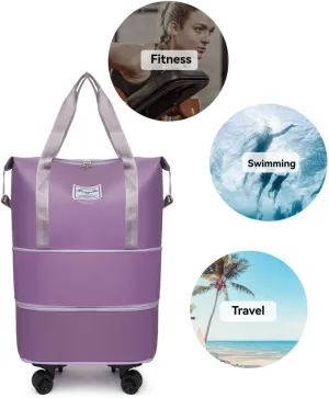 Kulken Travel Bag with Wheels, 2025 New Large Capacity Travel Bag - Universal Wheel Removable, for Short Trips (Grey)