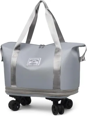 Kulken Travel Bag with Wheels, Kulken, 2025 New Large Capacity Travel Bag, Universal Wheel Removable (Gray)