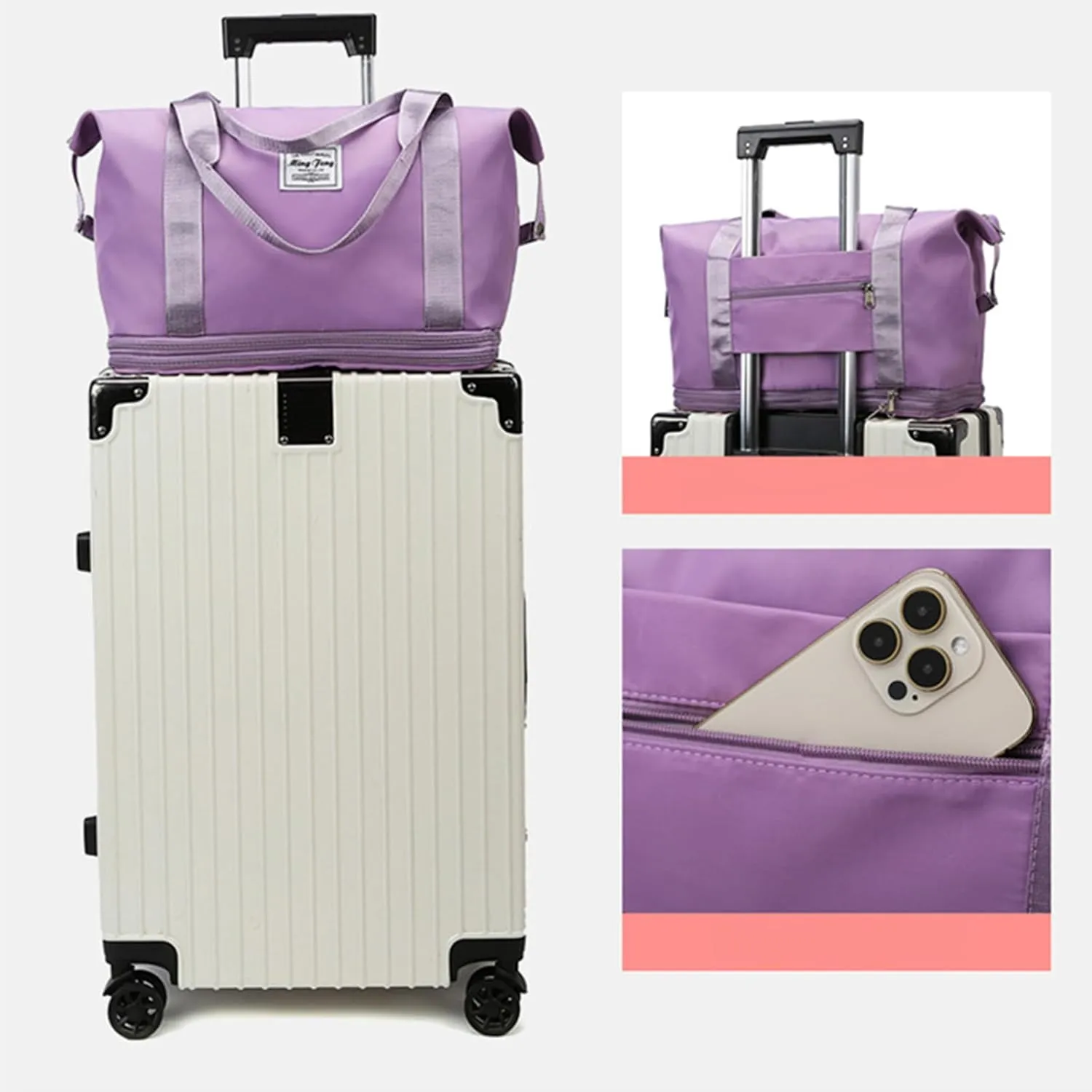 Kulken Travel Bag with Wheels, Sparkhomez Travel Bag with Wheels, 2025 New Travel Bag - Universal Wheel Removable