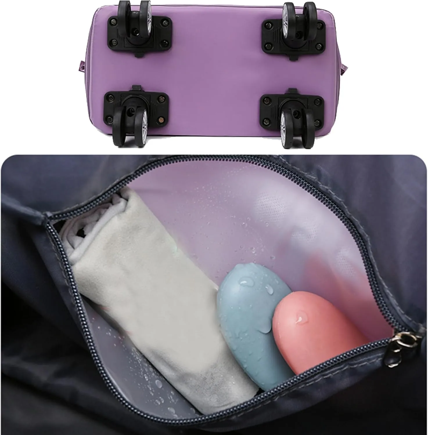 Kulken Travel Bag with Wheels, Sparkhomez Travel Bag with Wheels, 2025 New Travel Bag - Universal Wheel Removable