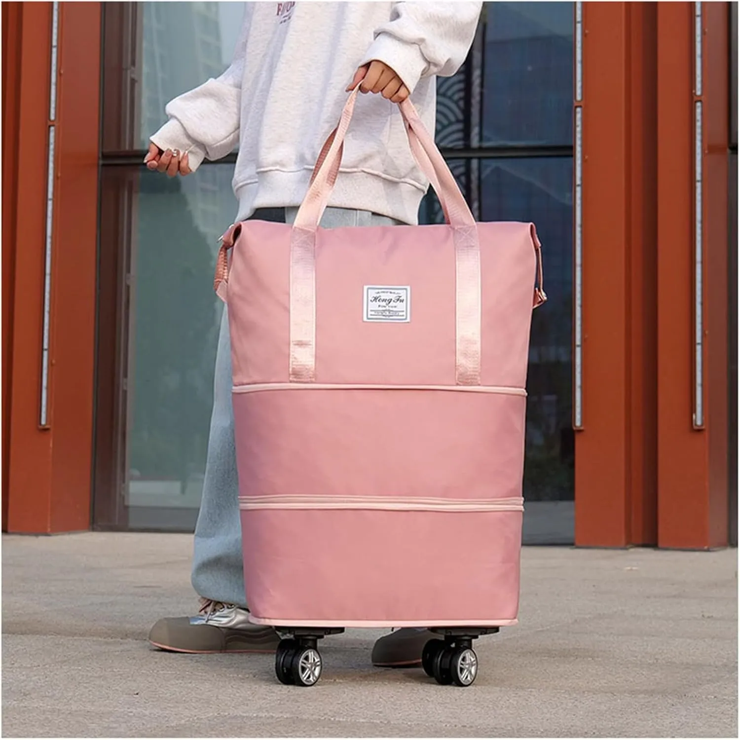 Kulken/pepepo/beente travel Bag With Wheels,Kulken Travel Bag,2025 New Large Capacity Travel Bag - Universal Wheel Removable,Wheel-Equipped (F)