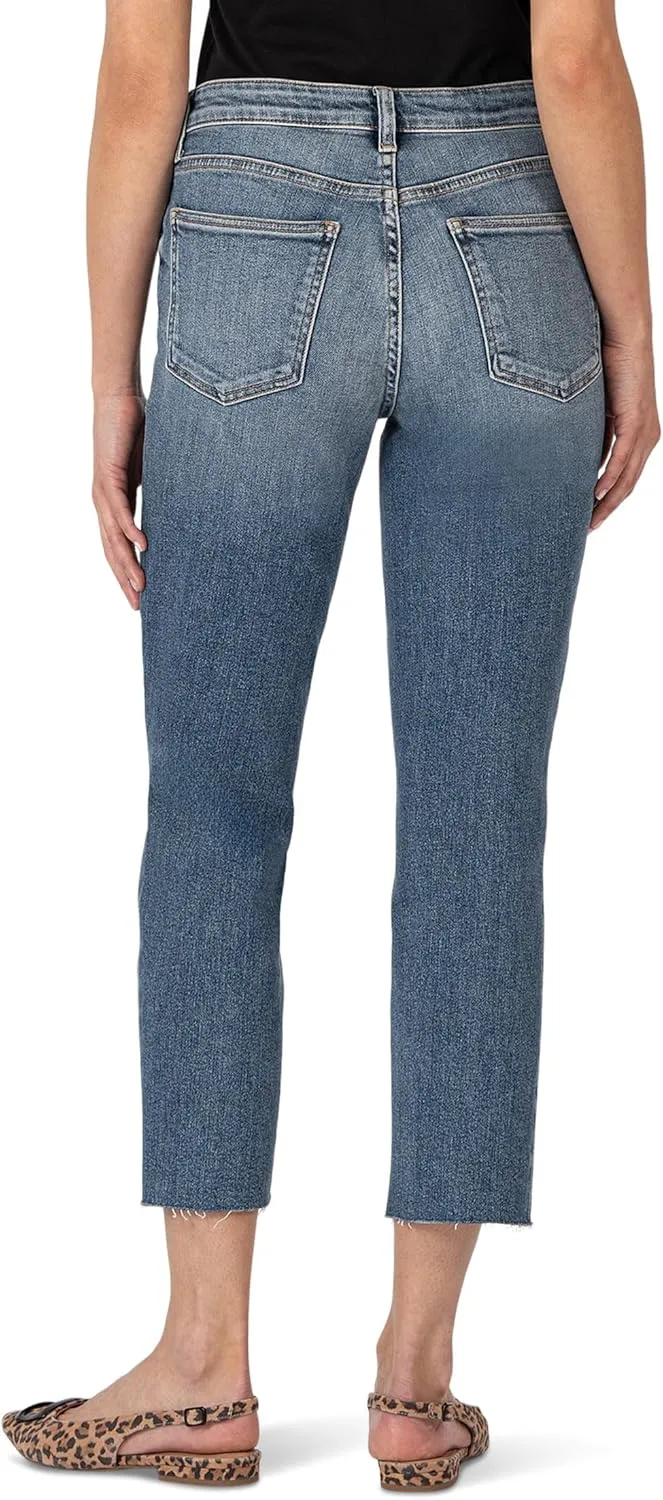 KUT from the Kloth Women's Rachael High Rise Fab Ab Mom Raw Hem
