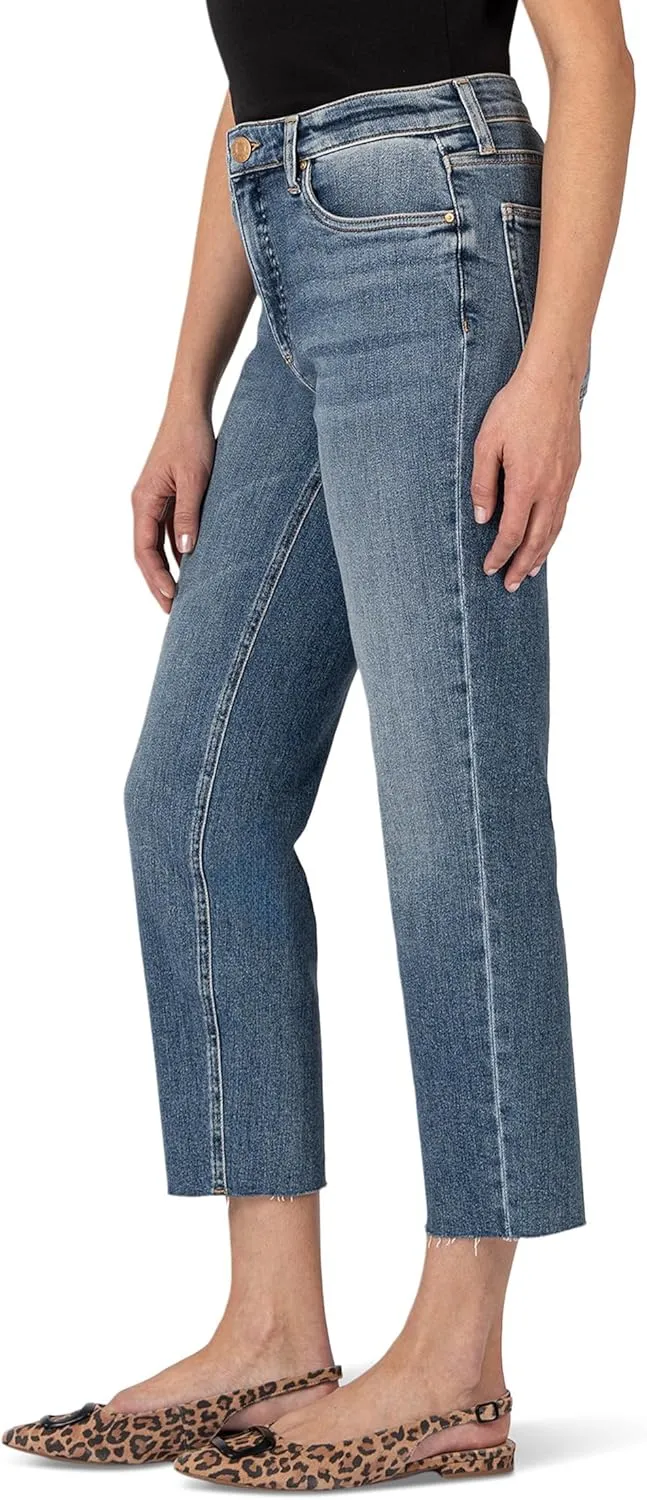 KUT from the Kloth Women's Rachael High Rise Fab Ab Mom Raw Hem