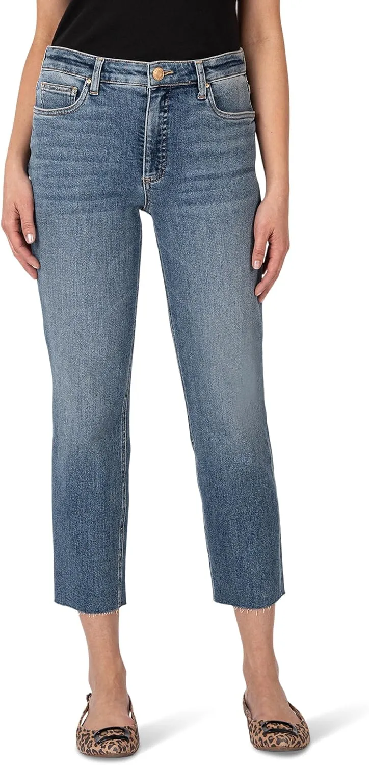 KUT from the Kloth Women's Rachael High Rise Fab Ab Mom Raw Hem