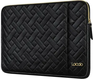 Lacdo 13 inch Laptop Sleeve Case for 13 inch New MacBook Air M4 A3240 2025, M3 A3113, M2 A2681, M1 A2337, 13 inch MacBook Pro M2 / M1 A2338 A2251 A2289, 13" iPad Pro M4/iPad Air M3 Computer Bag, Black