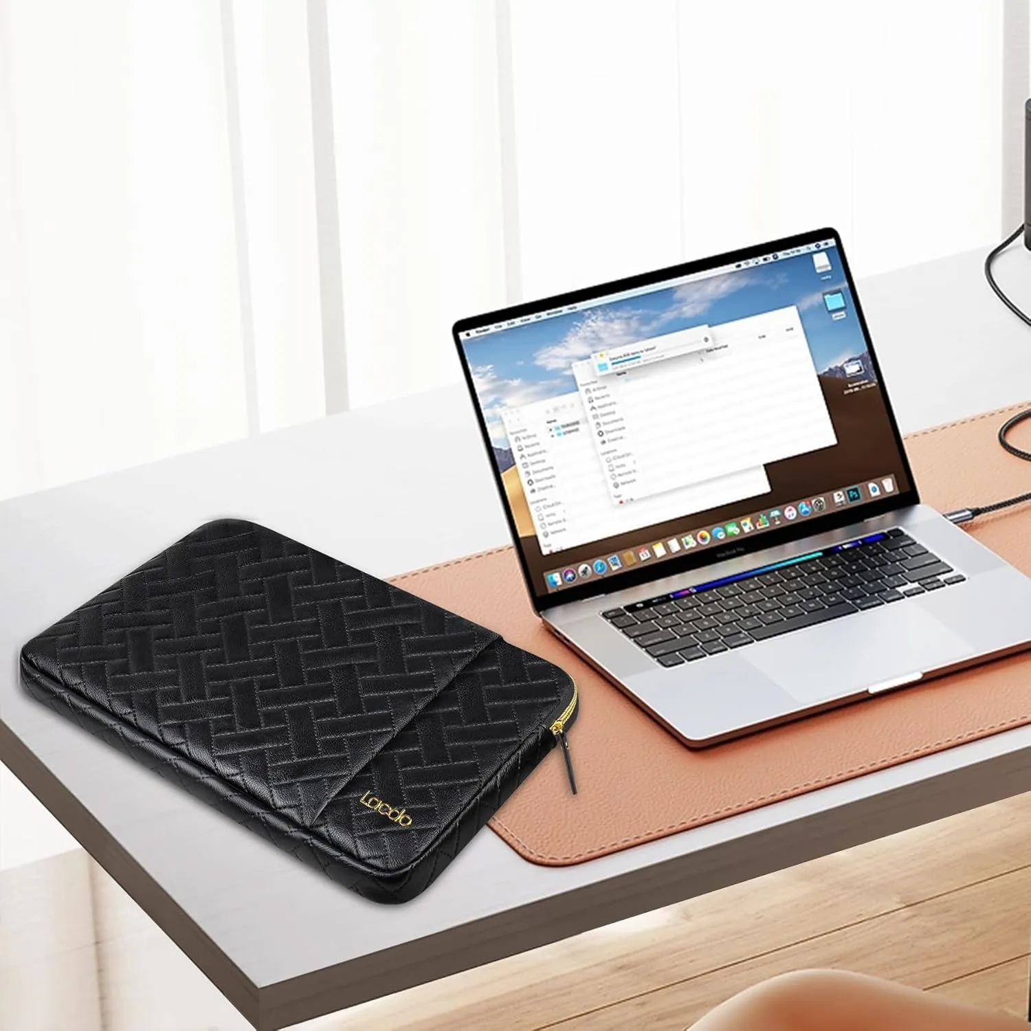 Lacdo 13 inch Laptop Sleeve Case for 13 inch New MacBook Air M4 A3240 2025, M3 A3113, M2 A2681, M1 A2337, 13 inch MacBook Pro M2 / M1 A2338 A2251 A2289, 13" iPad Pro M4/iPad Air M3 Computer Bag, Black