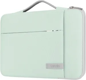 Lacdo 360° Protective Laptop Sleeve Case for 13 inch New MacBook Air M4 A3240 2025, M3 A3113, M2 A2681, M1 A2337 | 13" MacBook Pro M2/M1 A2338 A2251 | 13" iPad Air M3 / iPad Pro M4 Computer Bag, Green