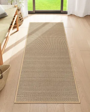 Lahome Farmhouse Kitchen Runner, 2x5 Entryway Runner Rug Non Slip for Entryway Indoor Washable Carpet for Hallway Neutral Rug Runner Kitchen Mats for Floor Entry Bathroom, Beige