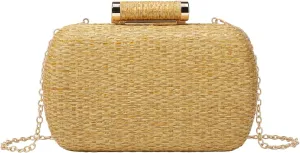 Lanpet Women’s Evening Handbags Elegant Straw Clutch Purse for Party Wedding Summer Beach Bag