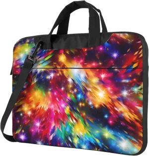 Laptop Shoulder Bag Laptop Bag Computer Bag Bright Colorful Art Messenger Bag for Unisex