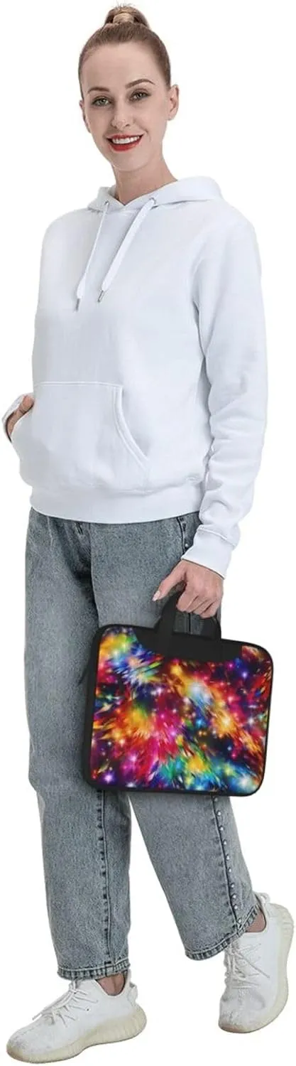 Laptop Shoulder Bag Laptop Bag Computer Bag Bright Colorful Art Messenger Bag for Unisex