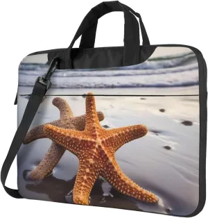 Laptop Shoulder Bag Laptop Bag Computer Bag Starfish on the beach Messenger Bag for Unisex