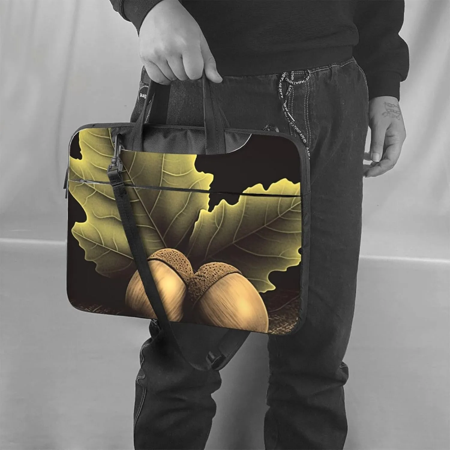 Laptop Shoulder Bag Laptop Bag Computer Bag Two acorns Messenger Bag for Unisex