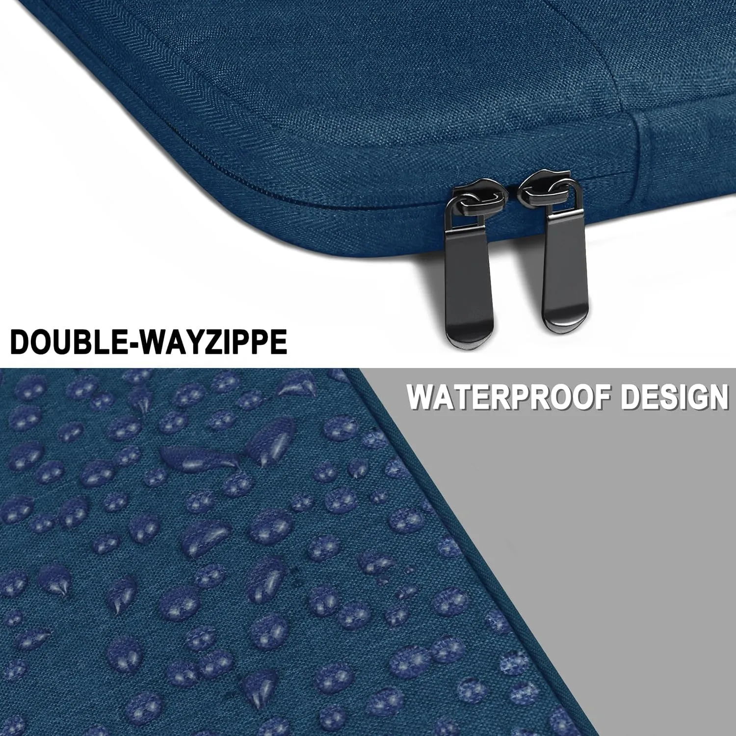 Laptop Sleeve Case 14 Inch, Water Resistant Traveling Computer Cover with Handle, Shockproof Protective Carrying Laptop Bag Compatible for 14 Inch MacBook Air/Pro, HP, Dell, Lenovo, Blue