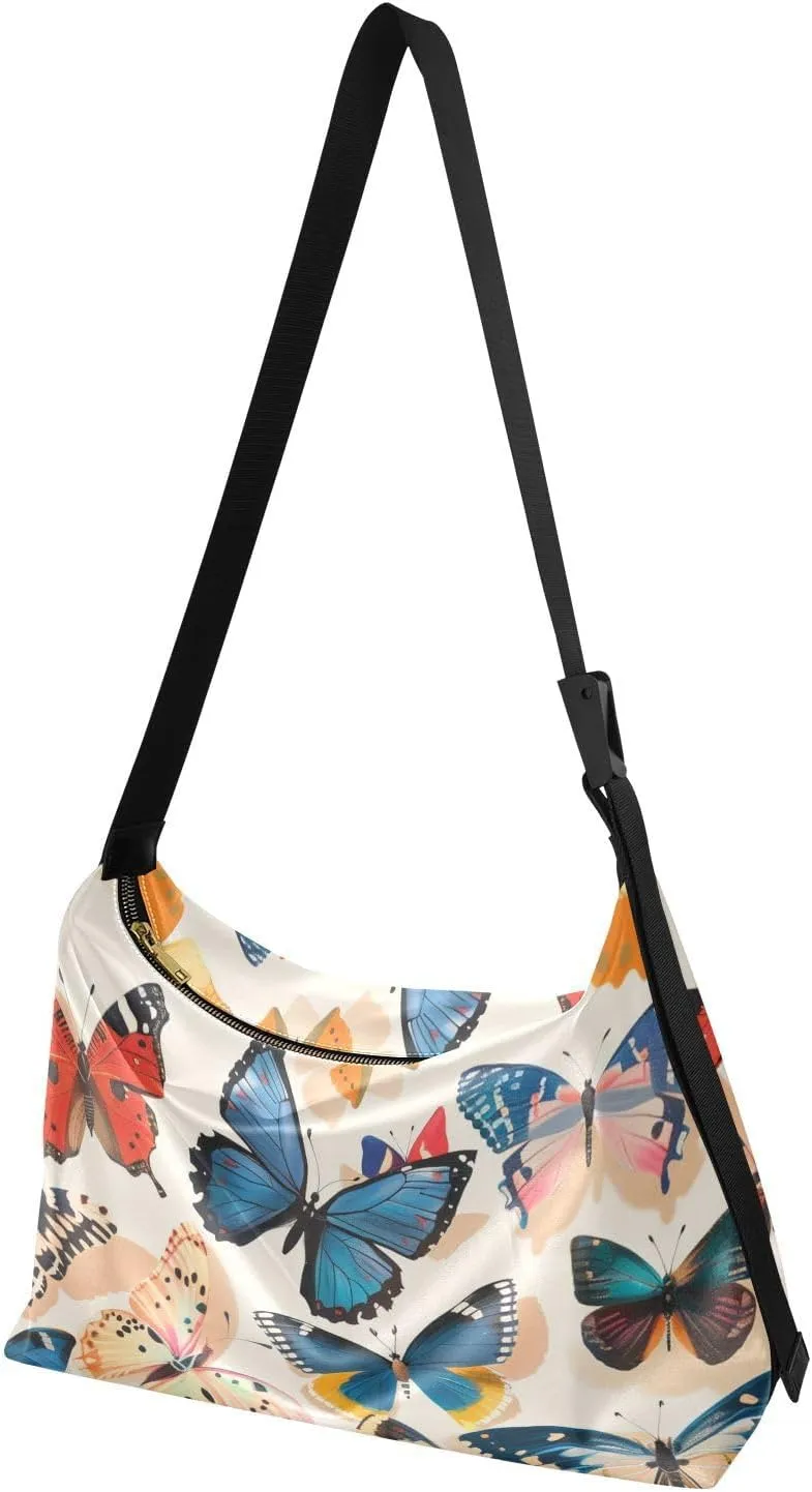 Large Capacity Crossbody Shoulder Bag Handbag Casual Tote Bag With Adjustable Strap Zipper For Men Women