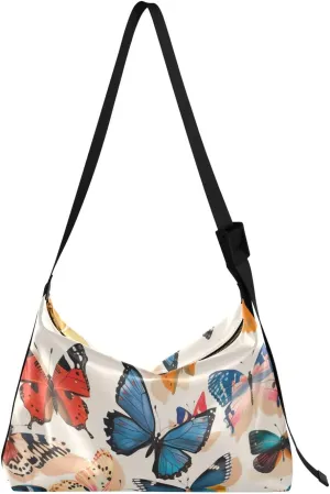 Large Capacity Crossbody Shoulder Bag Handbag Casual Tote Bag With Adjustable Strap Zipper For Men Women