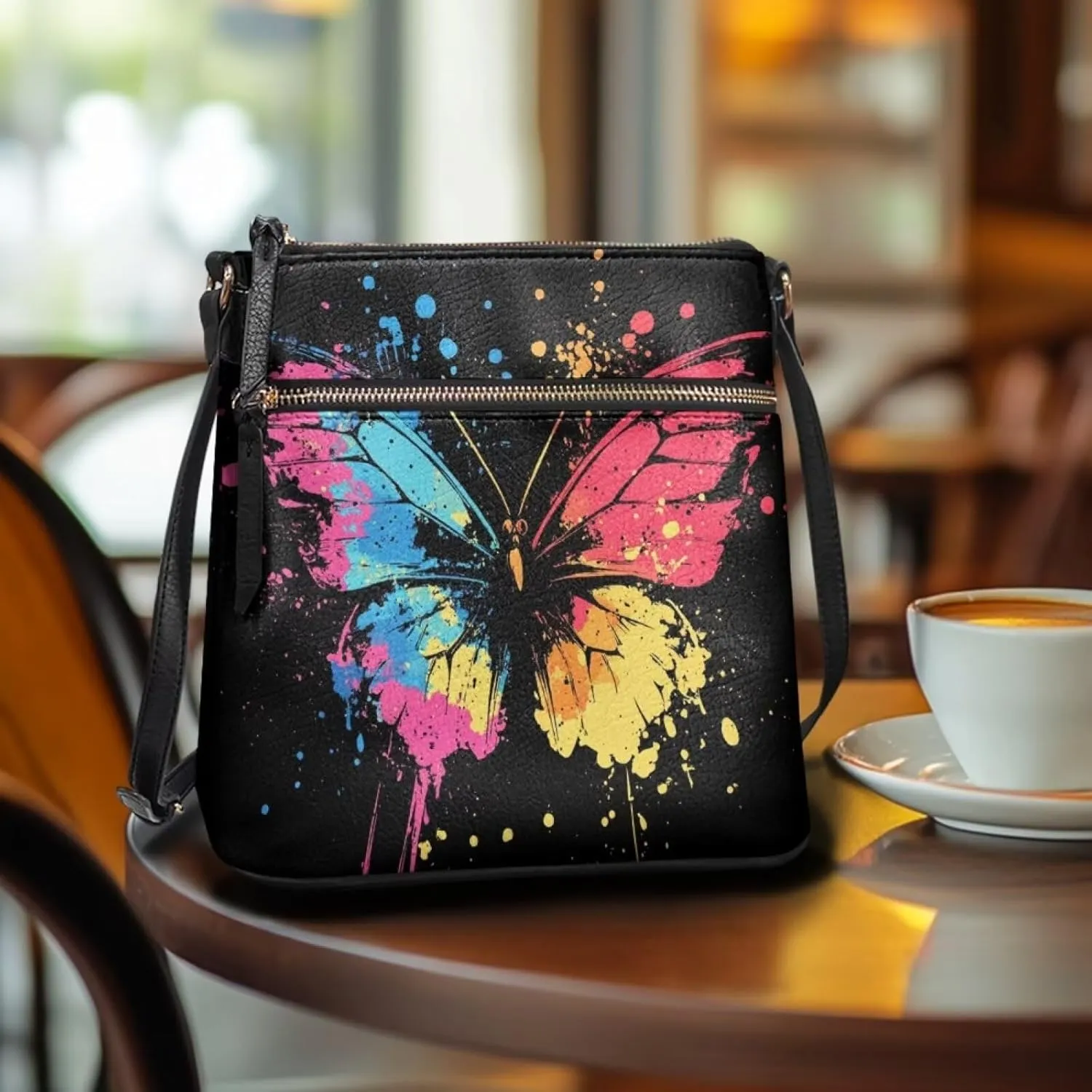 Large Capacity Leather Shoulder Bag with Adjustable Strap for Women