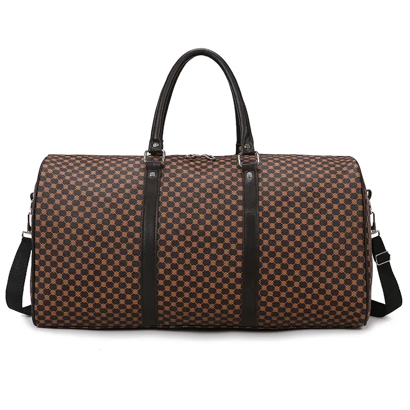 Large Capacity PU Leather Women's Travel Bag | Fitness Crossbody Handbag for Luggage & Weekend Trips
